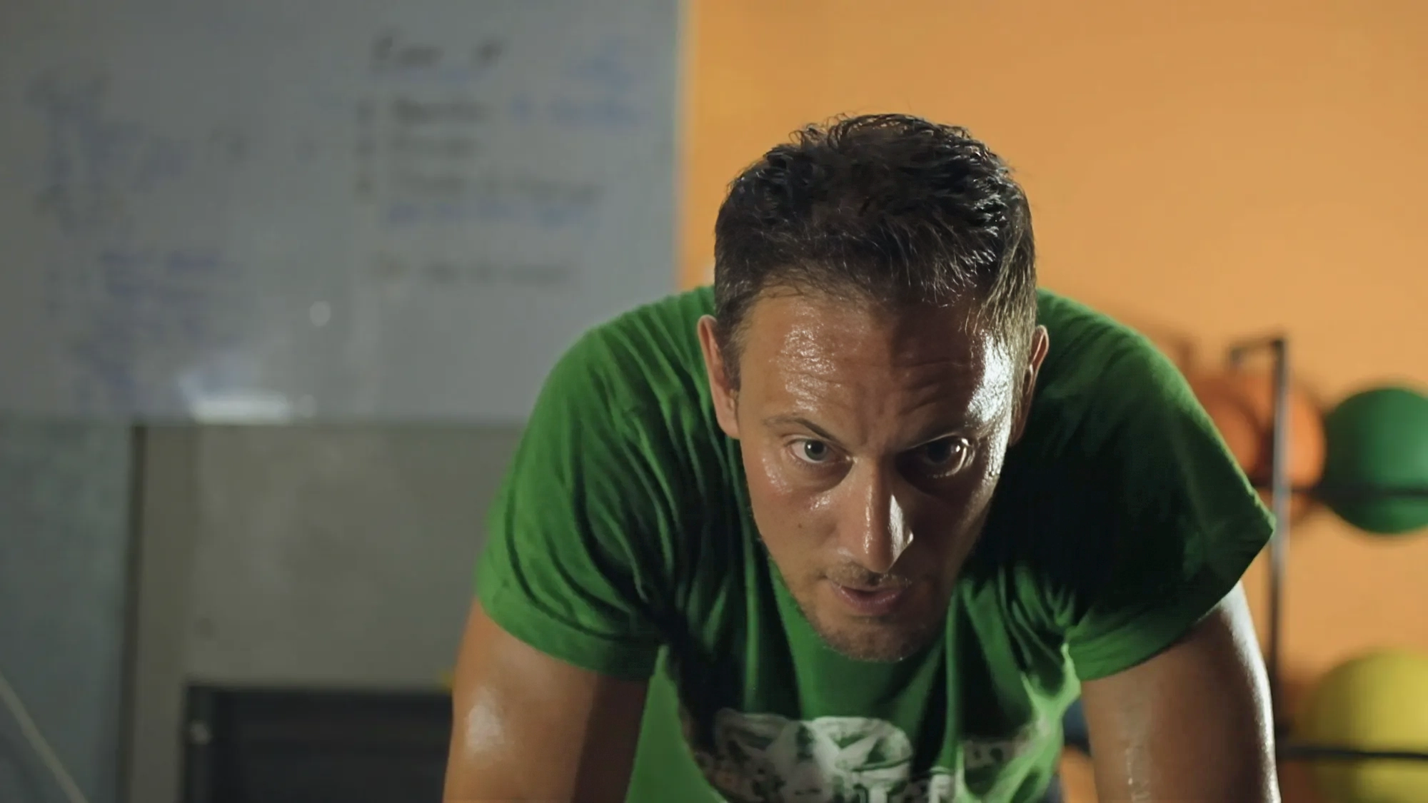Video frame of a man training from a Goat Training commercial produced by Memento Agency – promotional fitness footage
